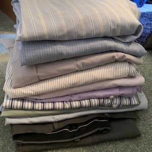 Bulk fabric from men’s dress clothes - for crafting